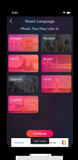 Musioo project screen