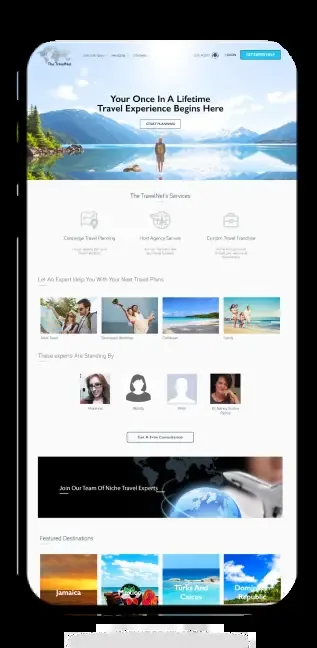 The TravelNet project screen