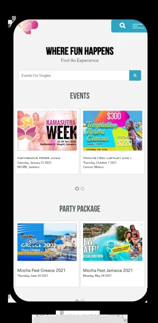 Vacation Parties project screen